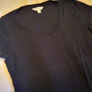 Women's VNeck Black Tee